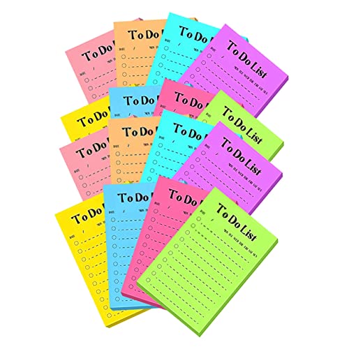 Lurrose 16 fluoreszierendes Papier schöne Notizaufkleber Haftnotizen für den Tagesplan sticky notes book write board notizhefte selbstklebende Notizblöcke multifunktionale Hinweisaufkleber von Lurrose