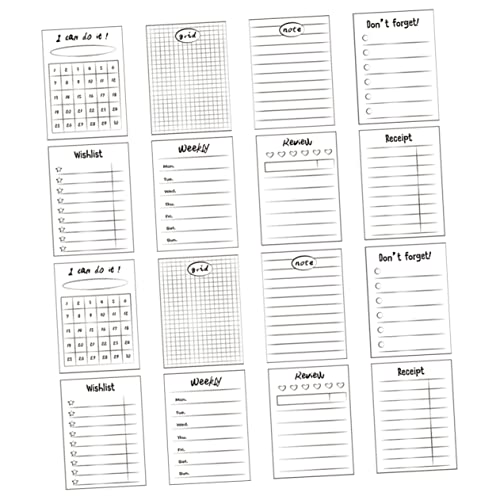 Lurrose 16St kleines Nachrichtenpapier kleines Zettelchen Büro-Notizblöcke praktische Notiz Schule kleiner Notizblock Aufkleber tragbares Schreibpapier Nachrichtenaufzeichnungspapier von Lurrose