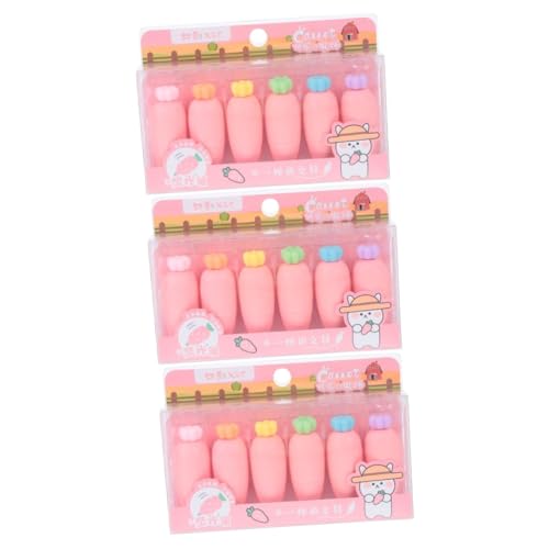 Lurrose 18 Stk Textmarker-set Schreibstift Fluoreszierender Marker Cartoon Fluoreszierender Stift Schreibwaren-marker Schreibmarker Fluoreszierender Farbstift Mini-textmarker Rosa Plastik von Lurrose