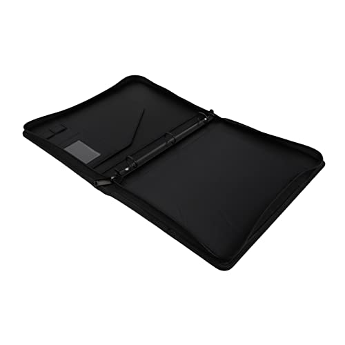 Lurrose 1Stk A4 Ordner businessmappe schreibtafel Eine Ringbuchmappe notizhefte Taschenordner A4 Dokumentenspeicher schnellhefter Dokumentenmappe fürs Büro Aktenordner PU-Material Black von Lurrose