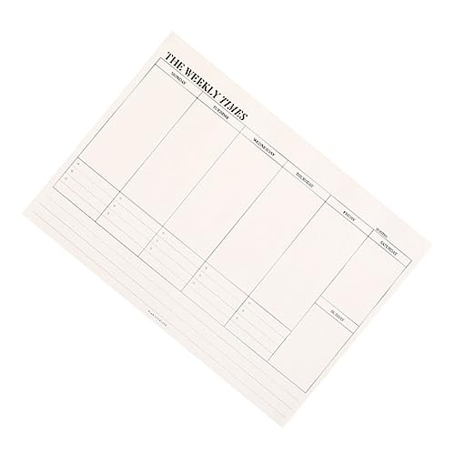 Lurrose 1Stk Geschäftsplan Tracker Agenda Kühlschrank Kalender Zeitschrift Unterlage aus write board schreintischorganizer erinnerungsbuch täglicher Notizblock Tagesplanbuch Papier Weiß von Lurrose