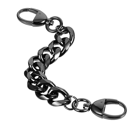 Lurrose 1Stk Grobe metall tasche kette Einkaufstasche für Frauen gießen Handtasche Kette Kartenetui Damen wallet chain Handtaschenkette Taschenkette selber machen Umhängetasche Kette Black von Lurrose