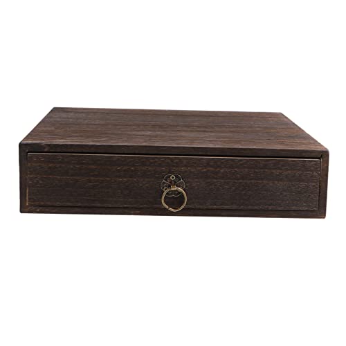 Lurrose 1Stk Tischschublade aus Massivholz Besteck Tischschubladen für das Büro retro Schreibtisch Schubladenbox schreibtischschublade Desktop-Organizer aus Holz Desktop-Schublade aus Holz von Lurrose