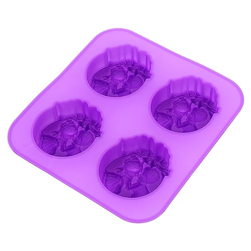 Lurrose 1stk Handgemachte Seifenform Tablettdekor Diy Backform Für Käsekuchen Pfannkuchen Backformen Herstellung Von Gelee-dekorationen Cake-pop-hersteller Eiswürfelform Violett Kieselgel von Lurrose