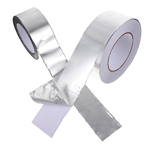 Lurrose 2 Rollen Folienband Hochleistungsband Gummierte Klebebänder Kabellecks Thermoband Transparente Pfannen Aluminiumkanäle Band Für Ofentanks Wärme Kfz Isolierband Dicke von Lurrose