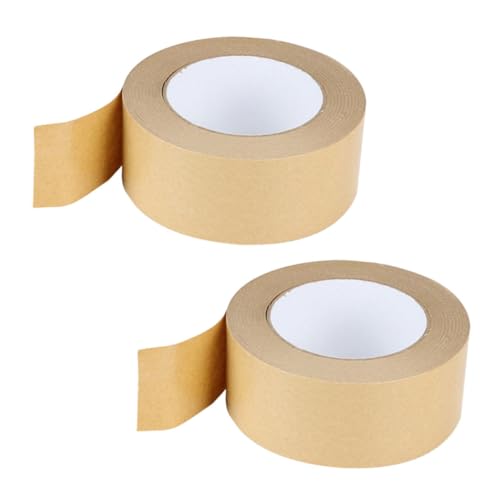 Lurrose 2 Rollen Klebeband aus Kraftpapier Multifunktions-Kartonband braunes Klebeband Umschlagband verpackungsmaterial packing tape Verpackungsversorgung wasserdichtes Dichtungsband Khaki von Lurrose