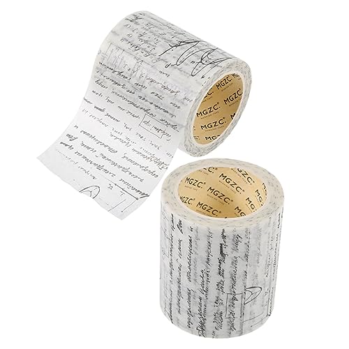 Lurrose 2 Rollen scrapbook scheckheft dekobänder papierklebeband Gothic-Klebeband Müll doppelt dekorative klebebänder selber machen ästhetisches Washi-Tape Mehrzweck-Washi-Tape Aufkleber von Lurrose