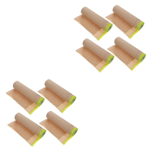 Lurrose 2 Sätze Abdeckfolie Klebeband Transparent Farbband Maskierender Meister Schablonenvinyl Maskierungsspender Körperband Sprühkleber Auto Wickeln Papier Light Green 4 Rollen * 2 von Lurrose