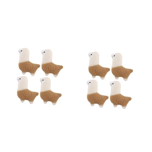 Lurrose 2 Sätze Alpaka-plüsch-ornamente Kätzchen Gefüllter Lammplüsch Katzenspielzeug Haustier Tierpflaster Netz Stickig Tiere Spielzeugpaket Für Kätzchen Light Brown 4 Stück * 2 von Lurrose