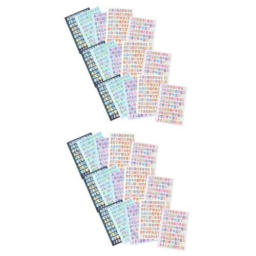 Lurrose 2 Sätze Alphabet Glitzer Stickerbuch Whiteboard Sticker Zubehör Buchstaben Dekorative Sticker Große Buchstaben Sticker Punkte Klebesticker Wasserfest Filz 15 Blatt * 2 von Lurrose