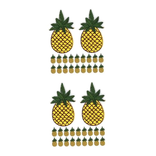 Lurrose 2 Sätze Ananas -stickerei Abzeichen Ananas Mini-zubehör Dekorative Ananas Mini-handschuhe Zubehör Ananas Ananasflecken Eisen Auf Patches Für Rucksäcke Stickgarn 20 Stück * 2 von Lurrose