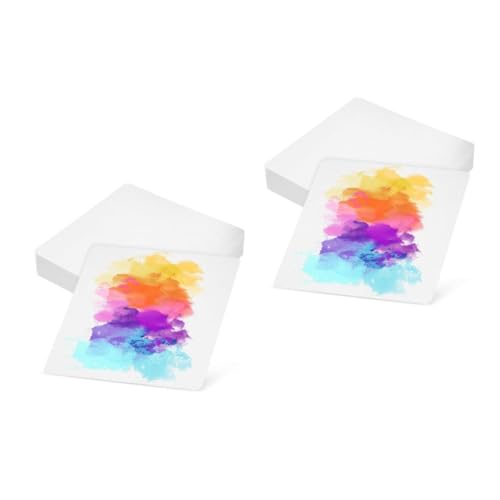 Lurrose 2 Sätze Aquarellpapier Zeichenpapier Kartonpapier Aquarellkarten Papier Zum Malen Von Kindern Papier Für Die Aquarellmalerei Wasserzeichnungskarte Weiß 50 Stück * 2 von Lurrose