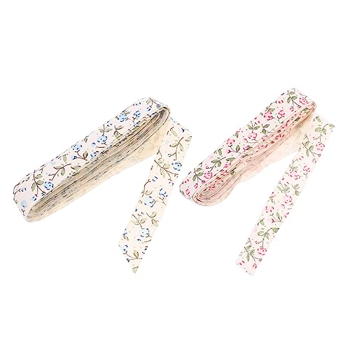 Lurrose 2 Sätze Blumen Verpackungsband Dekoration Weihnachtsband Sackleinen Golddrahtband Bänder Schnur Glitzer Drahtrandband Band Gurtband Rosa Party Zellophan 2 Rollen * 2 von Lurrose