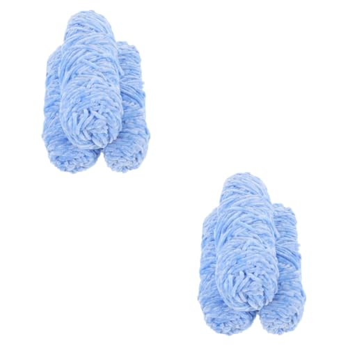 Lurrose 2 Sätze Chenillegarn Mehrzweckgarn Strickgarn Für Kleidung Strickgarn Für Näharbeiten Garn Zum Weben Garn Weben Multi Garn Masse Häkelgarn Aus Wolle Polyester Sky-Blue 3 Rollen * 2 von Lurrose