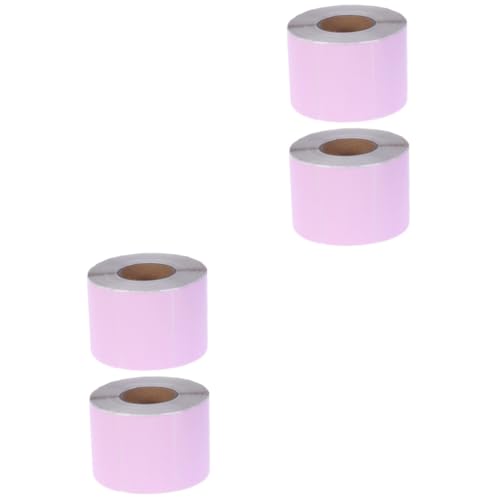 Lurrose 2 Sätze Etiketten Aus Thermopapier Klares Papier Selbstklebende Aufkleber Auflösbar Thermisches Etikett Farbiges Etikett Selbstklebende Etiketten Express-etikett Rosa 2 Rollen * 2 von Lurrose