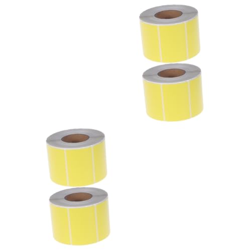 Lurrose 2 Sätze Etiketten Aus Thermopapier Thermal- Aufkleber Für Thermodrucker Thermisches Etikett Thermisches Aufkleber Etikett Express-etiketten Adressetiketten Yellow 2 Rollen * 2 von Lurrose