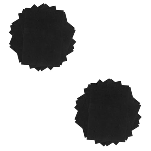 Lurrose 2 Sätze Flash-luftpolsterfolie Bastelpapier Schwammmaterial Dekoration Mini Glitzerndes Aufkleberpapier Doppelt Schwarze Glitzerkarte Schwammpapier Selber Machen Black 10 Stück * 2 von Lurrose