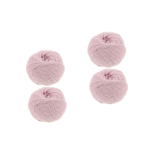 Lurrose 2 Sätze Garnknäuel Stricken Doppelstrickwolle Jumbo-chenillegarn Garn Zum Häkeln Flauschiges Garn Babywolle Filzstoff Häkelgarn Samtiges Grobes Garn Rosa Polyester 2 Rollen * 2 von Lurrose