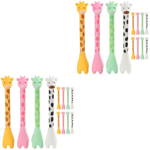 Lurrose 2 Sätze Giraffen-kugelschreiber Bundstifteset Sign Pen Unterschrift Stifte Giraffe Stifte Für Tierzeichen Süße Stifte Für Mädchen Süßer Gelstift Pp 12 Stück * 2 von Lurrose