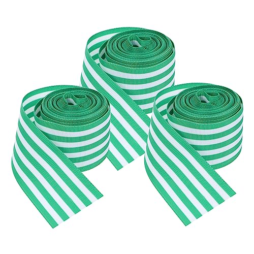 Lurrose 2 Sätze Grünes Gurtband Aus Polyester Patrick's Day Drahtband Band Zum Verpacken Polyesterband St. Patrick's Day Dekorationsband Grün Diy Bastelband Festivalband 3 Rollen * 2 von Lurrose