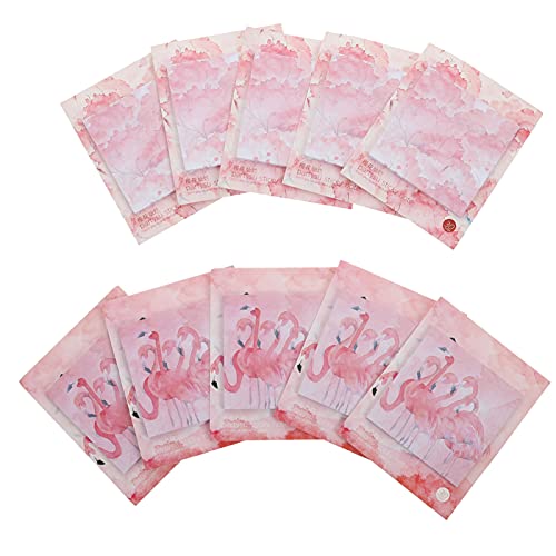 Lurrose 2 Sätze Haftnotiz Schreibutensilien Büro Materialien Notizblöcke Buisiness Süße Notizaufkleber Memo-aufkleber Aus Papier Flamingo-klebepapier Mädchenhaftes Papier Rosa 10 Stück * 2 von Lurrose