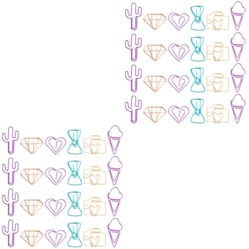 Lurrose 2 Sätze Hohle Büroklammer Kabelklammern Dokument Büroklammern Beschichtete Klemmbrett Büroklammern Verschiedene Größen Büroklammern Und Binderclips Bürobedarf 60 Stück * 2 von Lurrose