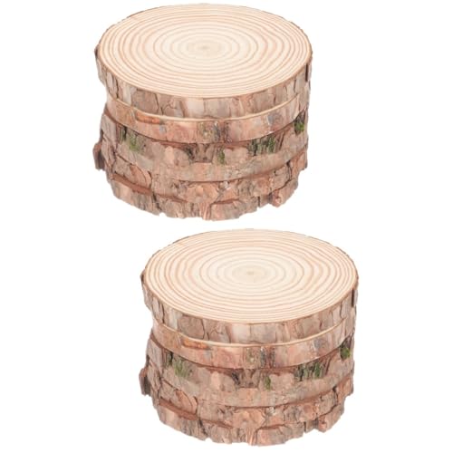 Lurrose 2 Sätze Holzkreise Zum Basteln Baumstamm- Kernstück Natürliche Stammscheiben Wald Naturholz Home Decor Untersetzer Aus Holz Natürliche Runde Holzscheiben Hölzern 6 Stück * 2 von Lurrose