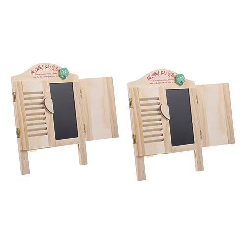 Lurrose 2 Sätze Mini-nachrichtentafel Dekorative Nachrichtentafeln Tafel Für Kinder Mini-schilder Kleine Tafelschilder Mit Ständer Kreidetafel-schild Kleine Kreidetafel Kindertafel Holz von Lurrose