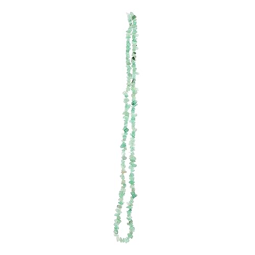 Lurrose 2 Sätze Natürlicher Kristallkies Getrommelte Splittersteine Loch Gebohrte Perlen Natursteinperlen Beads for Bracelets Perlen Aus Naturstein Kristall Lose Steine Green 2 Saiten * 2 von Lurrose