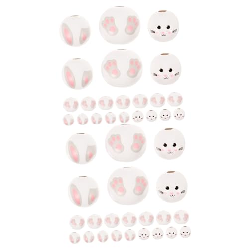 Lurrose 2 Sätze Ostern Perlen Girlande Schmuck Handwerk Perlen DIY Schmuck Perlen Charms Perlen Halskette DIY Perlen Schmuckherstellung Perlen Lose Perlen Charm Perlen Charms 30 Stück * 2 von Lurrose