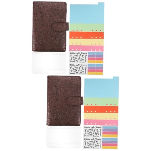 Lurrose 2 Sätze Rechnung Wochenplaner Artikel Serverbuch finanziell aufbewahrungssack storage pockets die organizer notizblöcke Budgetordner mit Bargeldumschlägen Loseblatt-Marker Papier von Lurrose