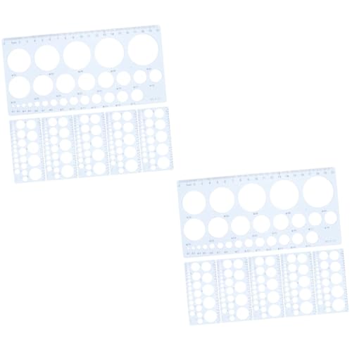 Lurrose 2 Sätze Rundlochlineal Multifunktionales Geometrisches Lineal Zeichnungsvorlage Büromaterial Vielzweckleiter Malschablonen Aus Kunststoff Schüler Zeichnen Lineale Blue 6 Stück * 2 von Lurrose