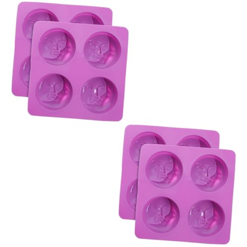 Lurrose 2 Sätze Seifenform Seifenherstellungssets Mondkuchenform Dessert-diy-form Multifunktionale Form Diy Zubehör Schöne Keksform Backformen Fondantformen Kieselgel Violett 2 Stück * 2 von Lurrose