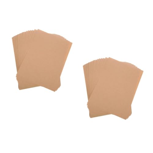 Lurrose 2 Sätze Selbstklebendes Kraftpapier Selbstklebendes Aufkleberpapier Für Drucker Klebeetikett Aus Kraftpapier Druckeretikett Druckerkraftpapier Aufkleberpapiere Brown 50 Blatt*2 von Lurrose