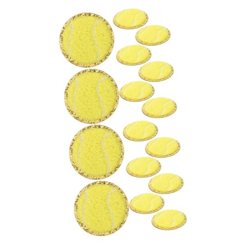 Lurrose 2 Sätze Stickereiflecken Ball-patch Dekorations-patch Stickerei-applikation Dekorative Aufnäher Kissen-patch Hutflecken Cartoon-mantel-patches Baumwolle Yellow 8 Stück * 2 von Lurrose