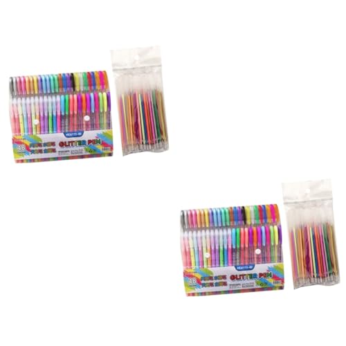 Lurrose 2 Sätze Stk Textmarker Farbstift dünne Linie Stift unterschreiben Schreibwaren Stift Glitzerstift Kugelschreiber schreib schreib schreib kunststoffgehäuse zeichentusche Stifte von Lurrose