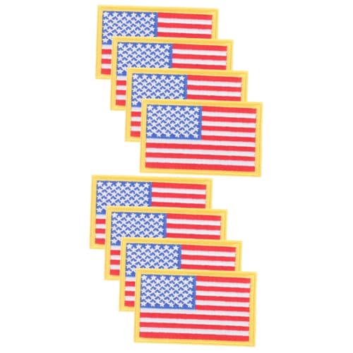 Lurrose 2 Sätze Stoff Aufkleber Mit Amerikanischer Flagge Us-flaggen-patches Zubehör Funky 3d-aufkleber Für Retro Schwenken Bausatz Flecken Abzeichen 4 Stücke * 2 von Lurrose