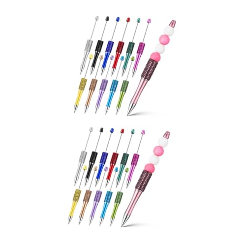 Lurrose 2 Sätze Strassperlenstift Perlenstifte Federmäppchen Ästhetik Wasserfeste Kugelschreiber Vielseitig Einsetzbare Kugelschreiber Stift-kits Kreativer Diy-stift Bohren 12 Stück * 2 von Lurrose