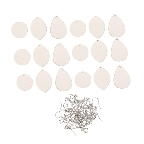 Lurrose 2 Sätze Sublimationsohrringe Lünette Masse Ornamente Reifen Becher Bandspender Drop Ohrringe Weihnachtspräsente Schmuck Machen Ohrhaken Unterschwelliges Zubehör Papier 24 Stück * 2 von Lurrose