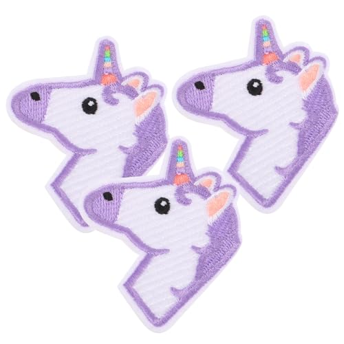 Lurrose 2 Sätze Taschen-patch Kleidungsflicken Stoff-einhorn-patch Stickaufkleber Kombinationsplatten-aufkleber Kleiderflicken Kinder Bastelset Basteln Für Kinder Patch-einhorn 3 Stück * 2 von Lurrose