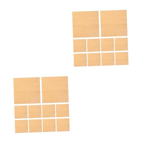 Lurrose 2 Sätze Tonpapier Braunes Pergamentpapier Ölabsorbierende Pads Pergamentpapier Zum Backen Sandwich-wrapper Schwarzer Plakatkarton Sandwich-wraps Beige Zellstoff 20 Stück * 2 von Lurrose