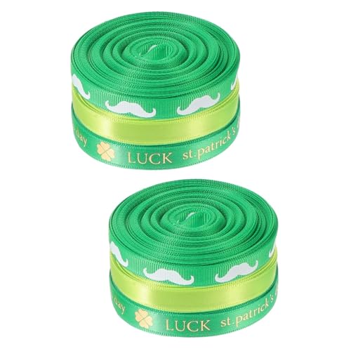 Lurrose 2 Sätze Verpackungsband Ribbon Bandfeile Ziehschleifenband Bandalette St. Patricks Day Kleid Schwarzes Und Weißes Band Bastelband Machen St Patricks Day Band Polyester 3 Rollen * 2 von Lurrose