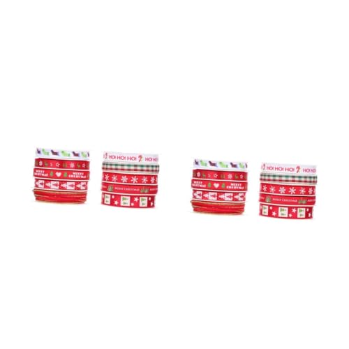 Lurrose 2 Sätze Weihnachtsband Ribbon Bandfeile Christbaum Band Weihnachtliche Metallische Bögen Weihnachtsdekorationsbogen Geschenkbänder Geschenkverpackungsband Polyester 10 Rollen*2 von Lurrose