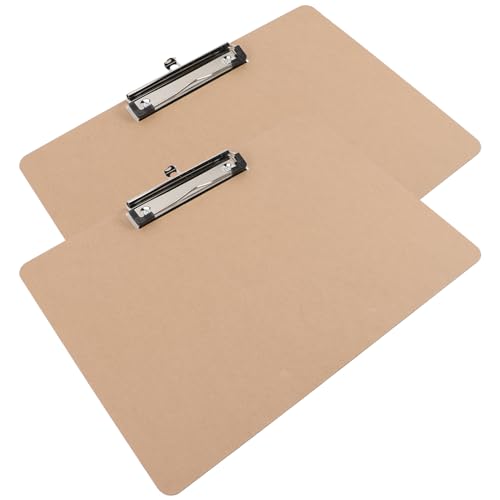 Lurrose 2 Sätze Zeichenbretter Für Künstler Clips Klemmbretthalter Büroklammer Klemmbretter Maurer Klemmbrett Mit Speicher Zwischenablagen Masse Bau-zwischenablage Holz Mdf 2 Stück * 2 von Lurrose