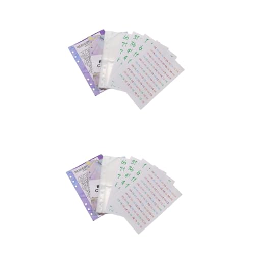 Lurrose 2 Sets Challenge Sparbuch Geldbinder Nachfüllungen Geld Challenge Zubehör Spar Challenge Nachfüllungen Geldbinder Einsatz Geldbinder Innenseite Ersatz Transparentes Pvc von Lurrose