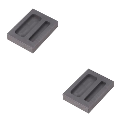 Lurrose 2 Stück 2 Nichteisenmetallform Schmelztiegel Kombiform für Graphite crucible Melting casting mould 2 Slots zum Raffinieren von Schrottbarren Gießform schmelzen Black von Lurrose