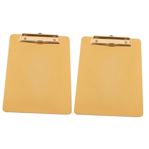 Lurrose 2 Stück Aktenordner Schreibtafel A4 Aktenklemmbretter Schreibplatte Papierhalter Für Schreibtisch Dokumentensortierordner Gold Aktenhalter Dokumentenhalter Mit Clip Zwischenablage von Lurrose