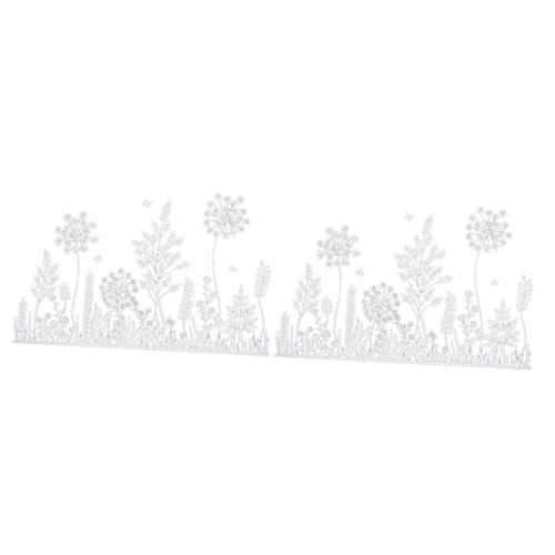 Lurrose 2 Stück Form für Blumenmesser Cutter messser scheuerlappen Geburtstags handystativ Scrapbooking Schrott DIY-Grußkarten-Stanzformen Party DIY stanzformen Kohlenstoffstahl Silver von Lurrose