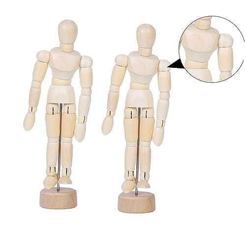 Lurrose 2 Stück Gelenkpuppe Actionfigur Kreative Verzierung Puppenkörper Menschlicher Körper Modell Bewegliches Gelenk Puppenmodell Bewegliches Gelenk Puppen von Lurrose