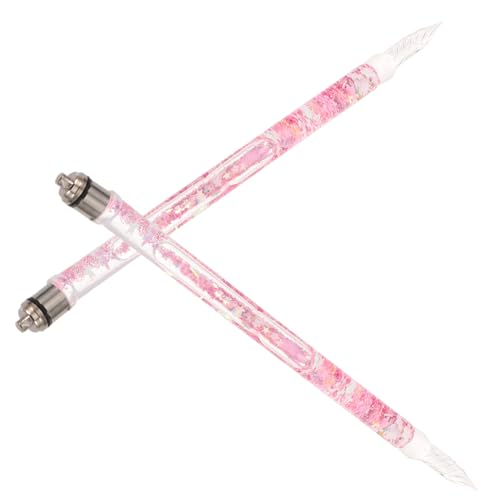 Lurrose 2 Stück eleganter Glasstift für schreibkladde kalligraphie-stifte die bescherung wischtelgeschenk schönschreibstifte Kugelschreiber aus Glas Glasstift malen exquisiter Glasstift Lurrose 2 Stück eleganter Glasstift für schreibkladde kalligraphie-stifte die bescherung wischtelgeschenk schönschreibstifte Kugelschreiber aus Glas Glasstift malen exquisiter Glasstift von Lurrose